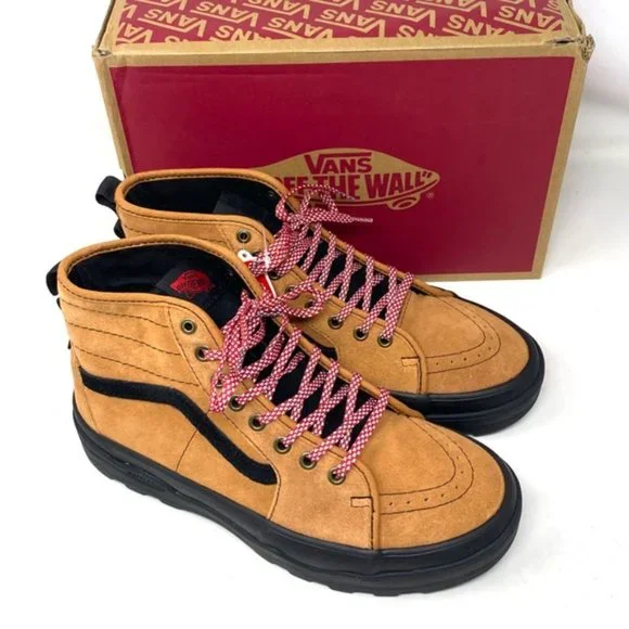VANS Hiker Suede Sentry Sk8-Hi Boots For Women Black Brown Sneakers VN0A5KY5Y49 - Picture 8 of 10